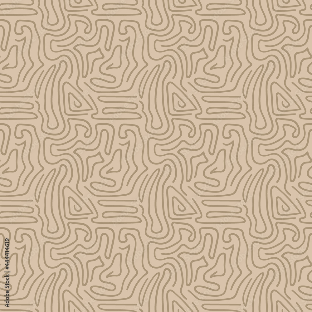 Vector drawing seamless pattern. Line hand drawn monochrome background. Ornament for fabric, wallpaper, packaging.