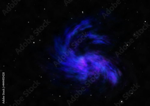 Small part of an infinite star field. 3D rendering