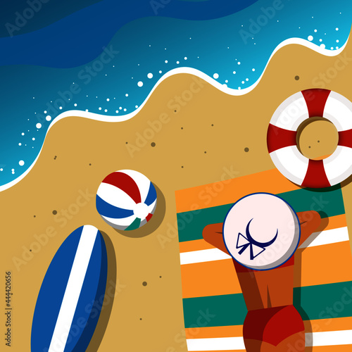 On the beach