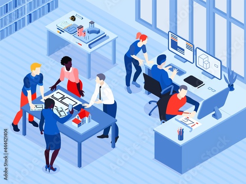 Architect Work Isometric View