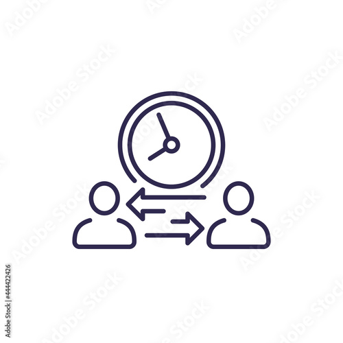 interaction time line icon with people