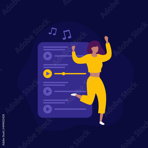 music playlist and a girl, songs online streaming service