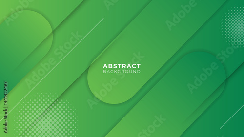 Abstract green geometric background. Modern background for business services, creative design solutions, design agency. Vector illustration concepts for website and mobile website development.