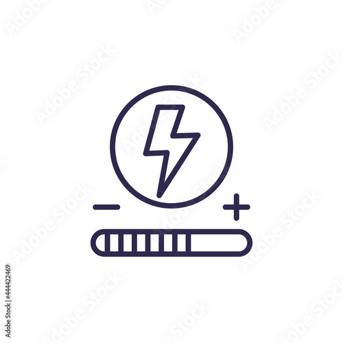 power control line icon on white