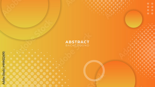 Dynamic textured background design in 3D style with orange yellow color. abstract background for business app, project management, creative solutions. Modern vector illustration concepts for website © SyahCreation