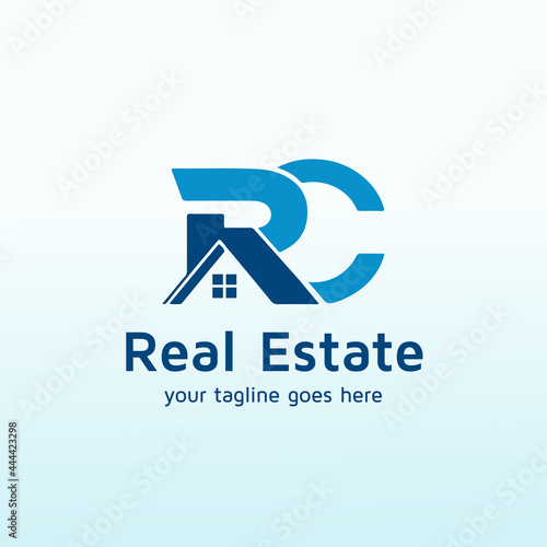 Realty Group Logo design template letter RC