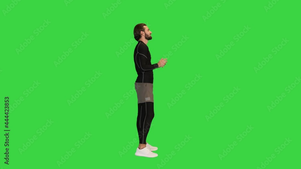 Male volleyball player bouncing a ball on a Green Screen, Chroma Key. Male volleyball player bouncing a ball on a Green Screen, Chroma Key.