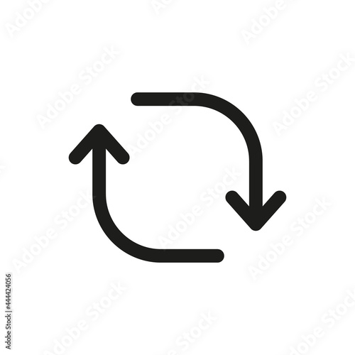 Repost icon in line style. Social media repost, retweet symbol.