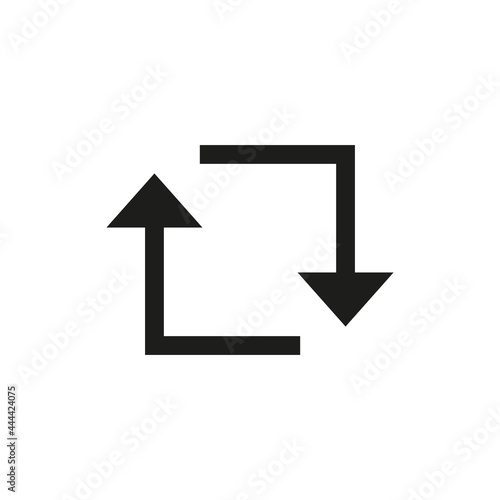Repost icon in line style. Social media repost, retweet symbol.
