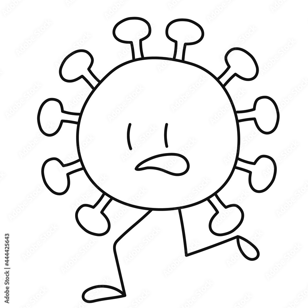 stick figure coronavirus, isolated, vector stick figure coronavirus, isolated, vector