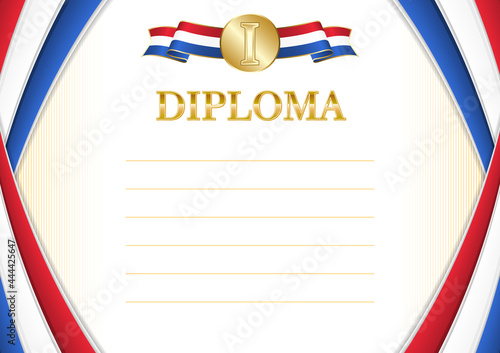 Horizontal  frame and border with Netherlands flag