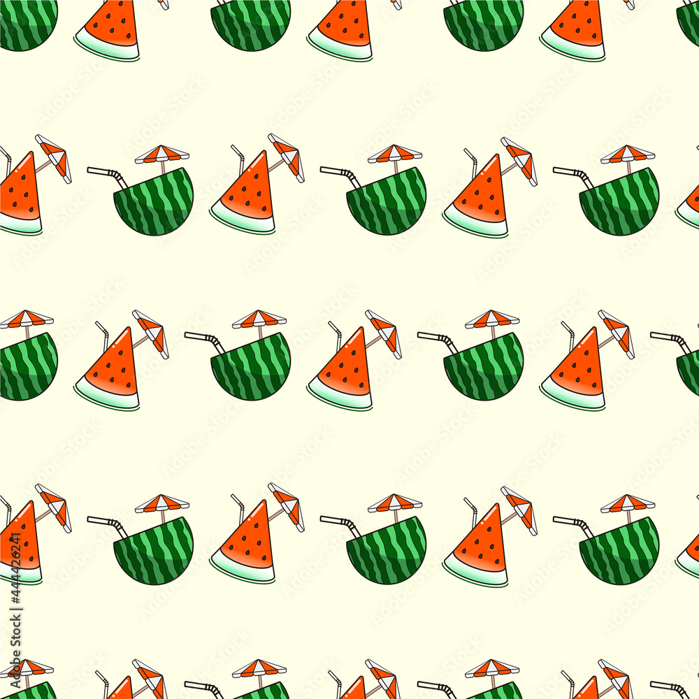 Sweet watermelon enjoyed in summer, watermelon pattern, wallpaper decoration. Sweet watermelon enjoyed in summer, watermelon pattern, wallpaper decoration.