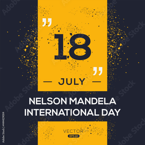 Creative design for (nelson Mandela international day), 18 July, Vector illustration.