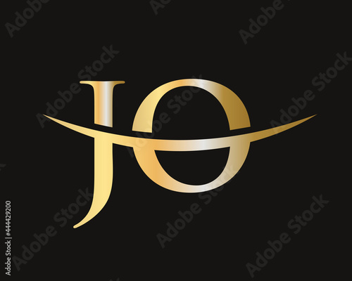 Initial JO logo. JO letter logo design vector template