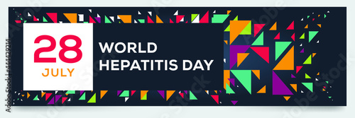 Creative design for (World Hepatitis Day), 28 July, Vector illustration.