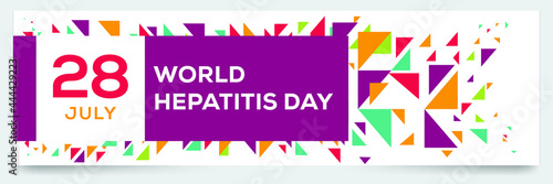 Creative design for (World Hepatitis Day), 28 July, Vector illustration.