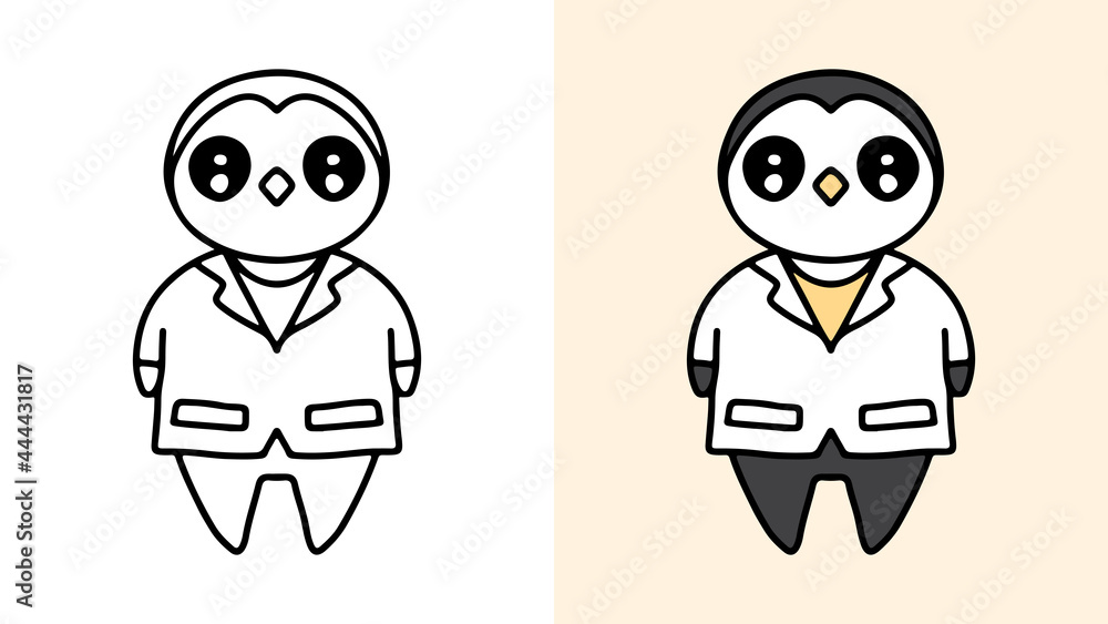 funny penguin doctor design vector with cartoon style funny penguin doctor design vector with cartoon style