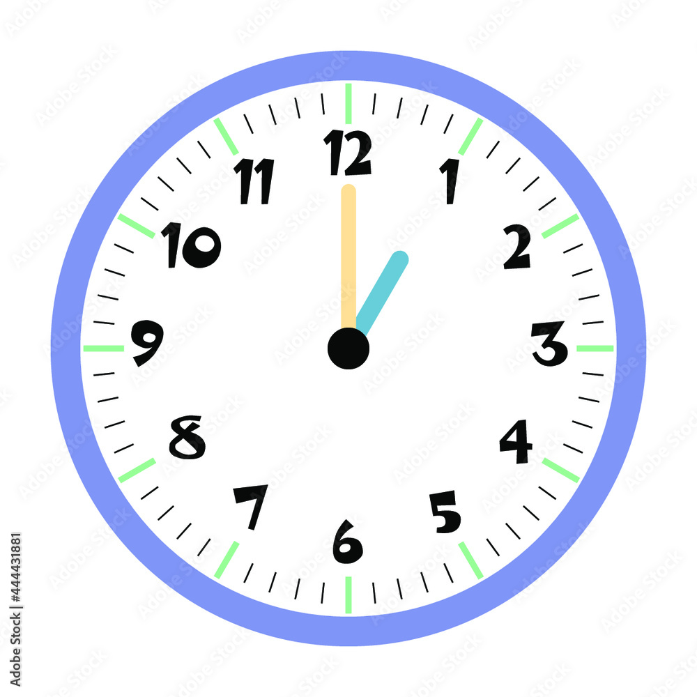 Clock vector 1:00am or 1:00pm Clock vector 1:00am or 1:00pm