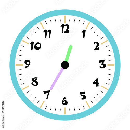 Clock vector 12:35am or 12:35pm