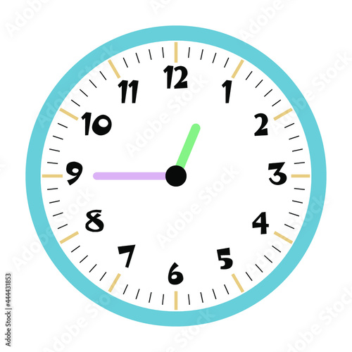 Clock vector 12:45am or 12:45pm
