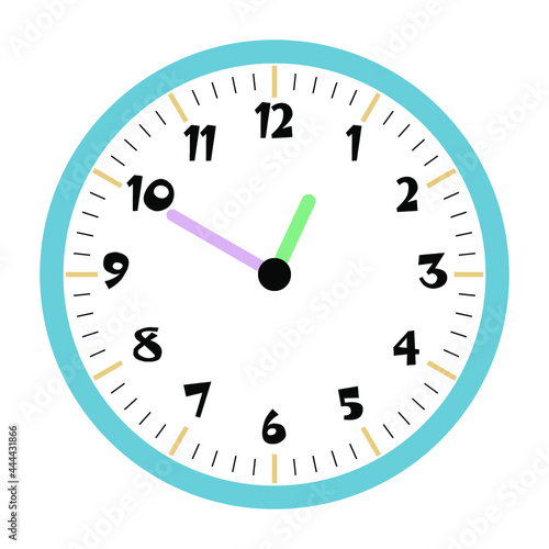 Clock vector 12:50am or 12:50pm