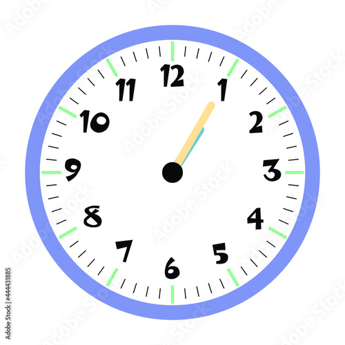 Clock vector 1:05am or 1:05pm
