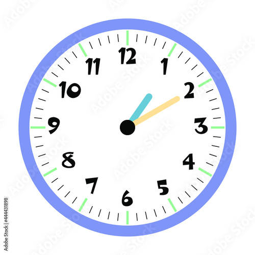 Clock vector 1:10am or 1:10pm