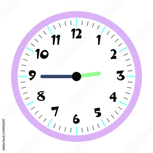 Clock vector 2:45am or 2:45pm