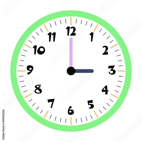 Clock vector 3:00am or 3:00pm