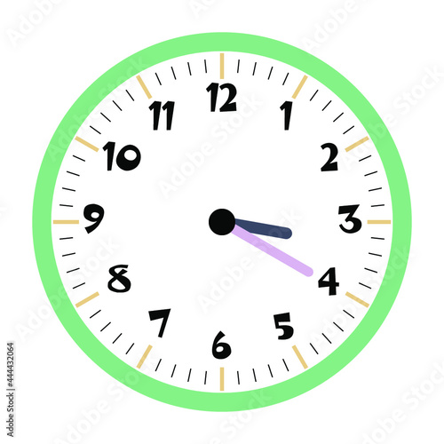 Clock vector 3:20am or 3:20pm