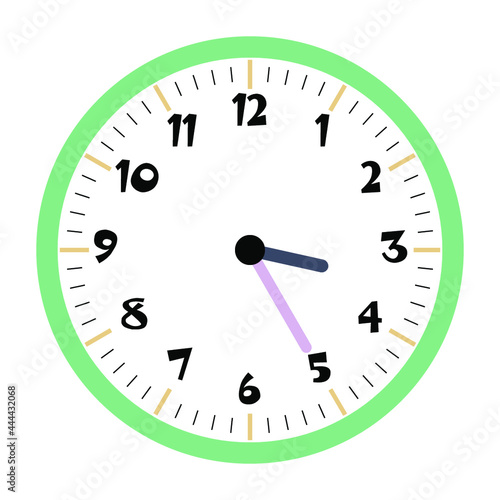 Clock vector 3:25am or 3:25pm