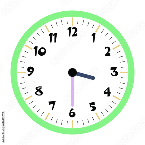Clock vector 3:30am or 3:30pm