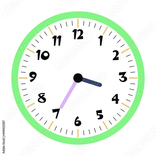 Clock vector 3:35am or 3:35pm