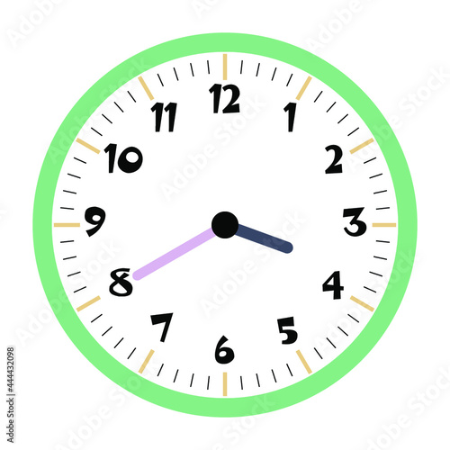 Clock vector 3:40am or 3:40pm