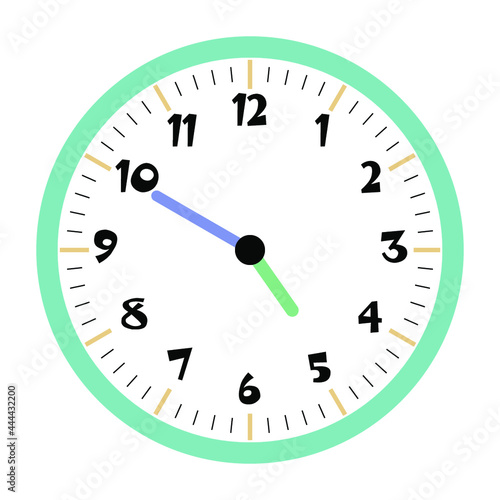 Clock vector 4:50am or 4:50pm