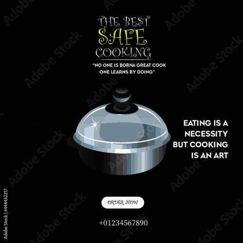 Social Media Art work  Cooking Template illustration