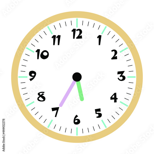 Clock vector 5:35am or 5:35pm