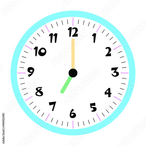Clock vector 7:00am or 7:00pm