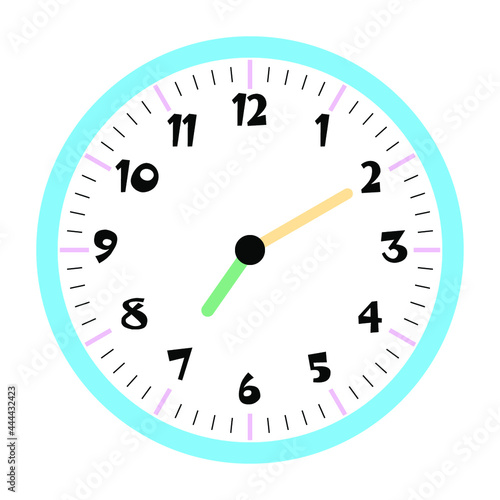 Clock vector 7:10am or 7:10pm