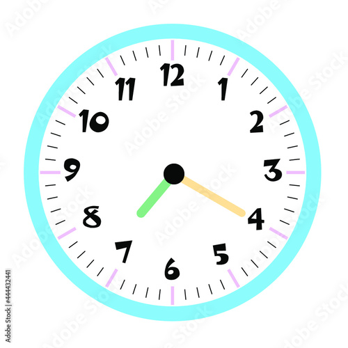 Clock vector 7:20am or 7:20pm