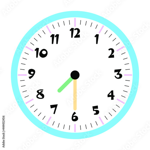 Clock vector 7:30am or 7:30pm