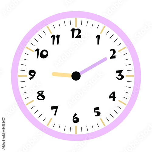 Clock vector 9:10am or 9:10pm