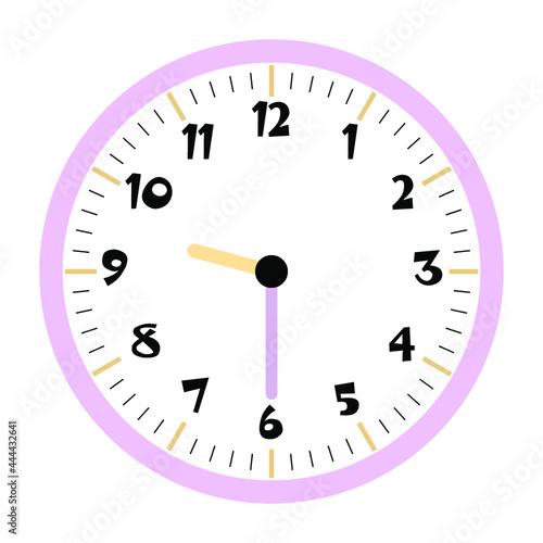 Clock vector 9:30am or 9:30pm