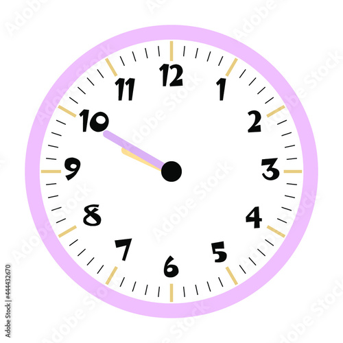 Clock vector 9:50am or 9:50pm