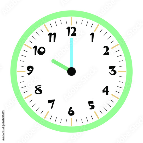 Clock vector 10:00am or 10:00pm