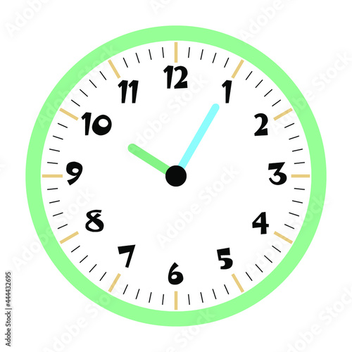 Clock vector 10:05am or 10:05pm
