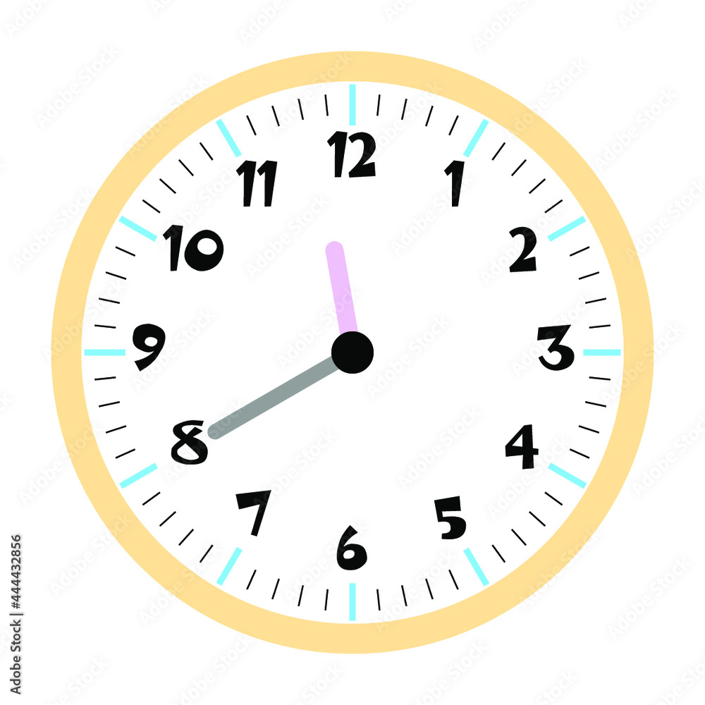 Clock vector 11:40am or 11:40pm Clock vector 11:40am or 11:40pm