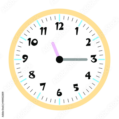 Clock vector 11:15am or 11:15pm