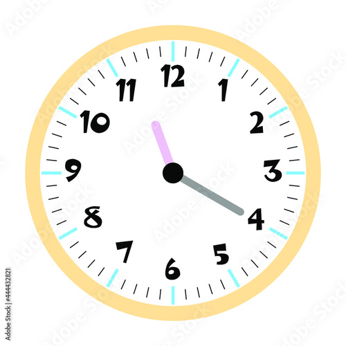 Clock vector 11:20am or 11:20pm