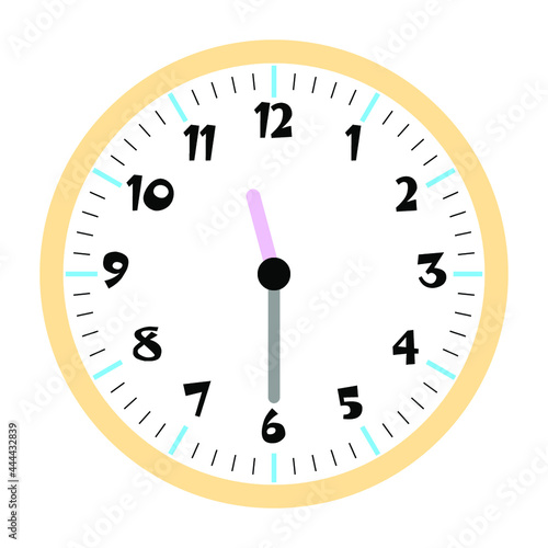 Clock vector 11:30am or 11:30pm